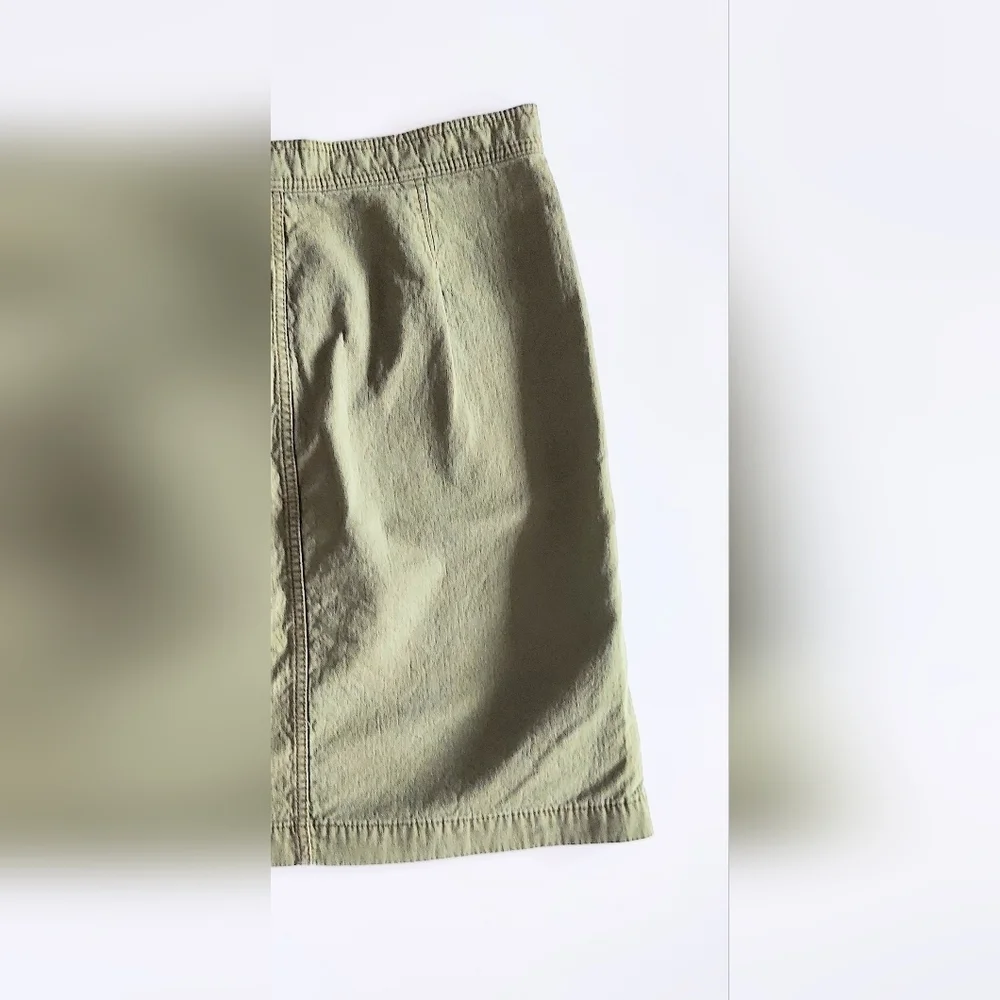 J. Crew Garment Dyed Utility Skirt Green 100% Cotton Womens 10